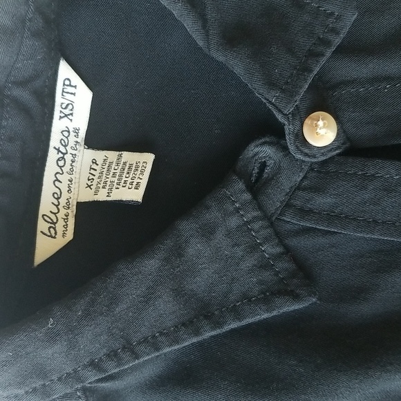 Bluenotes Black Button Down Collared Dress Shirt - Picture 2 of 3